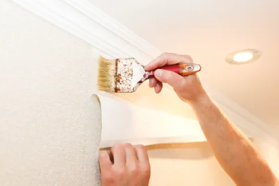 Pose de papier peint à la Trinité-Surzur — revêtements muraux et toiles de verre